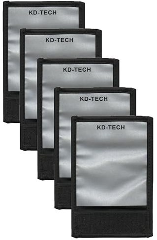 KD-TECH Kinderwagen Reflektoren 5er Set mit Klettverschluss für maximale Sichtbarkeit Sicherheits-Reflektoren Buggy (Schwarz)