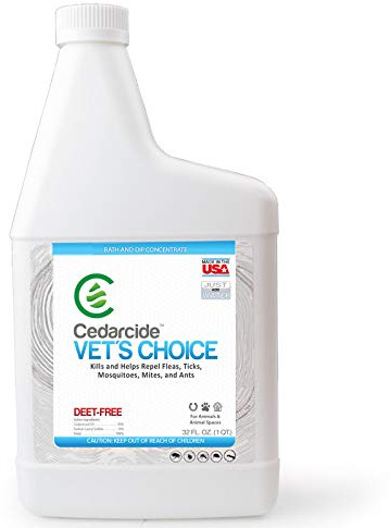 Cedarcide Vet's Choice Flea + Tick Dip Concentrate (Quart) Use on Dogs, Cats & Livestock to Kill and Repel Biting Insects