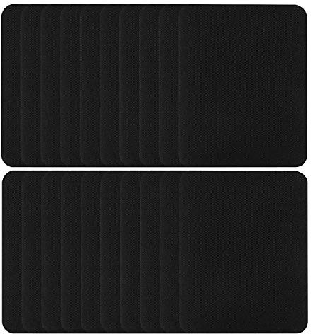 Augshy Iron On Patches,20 Pieces Black Iron On Patches for Clothing Repair Jeans,Shirt and Clothing