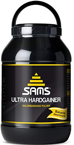 5000 Kalorien pro Tag – Mass Weight Gainer mit Whey Protein Isolat Pulver – Aufbaunahrung für maximale schnelle Gewichtszunahme – Muskelaufbau & Masseaufbau SAMS Ultra Hardgainer (Banane 2250g)