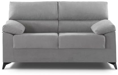 SWEET SOFA® - Sofá 2 plazas 140 cm Hilton, sofá tapizado Antimanchas Beige, Estructura Madera (104 Altura x 87 Prof)