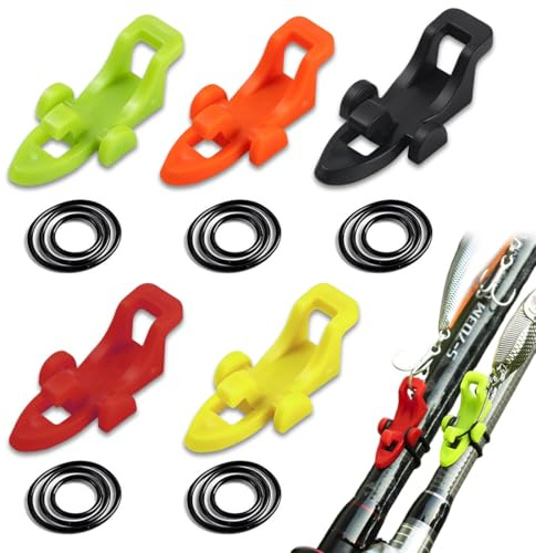 Cancio per Canna da Pesca, 5 pezzi Porta ami da Pesca in Plastica, Titolare Gancio, Canna Da Pesca Gancio Keeper, Porta Esche per Pesci per Attrezzatura da Pesca, gancio porta ami per canne da pesca