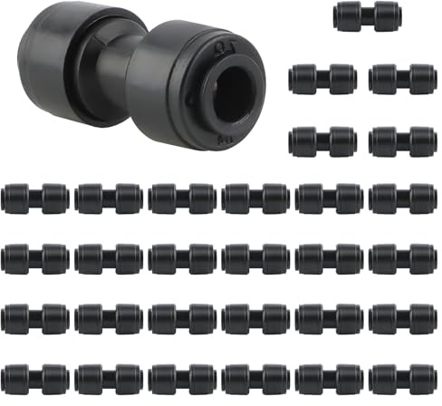 Kalolary 30PCS Conectores Rectos Rápidos para Riego por Goteo