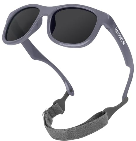 HECCEI Baby Sonnenbrille Polarisiert 100% UV-Schutz, BPA-Frei Scout Sonnenbrille Flexibles Gestell für Kleinkinder Jungen und Mädchen 0-24 Monate