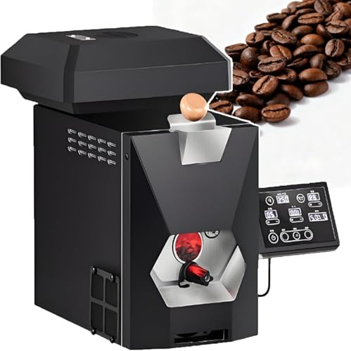 Varmluftsrostare för kaffebönor - 200 g kommersiell kompakt elektrisk kafferostare för hemmet och små kaféer | 3 rostningslägen avancerad rökkontroll