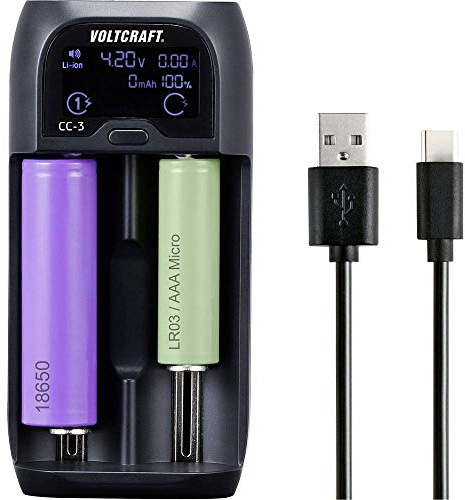 VOLTCRAFT CC-3 Batteriladdare NiMH, NiCd, LiIon, LiFePO AAAA (Mini), AAA (R03), AA (R6), C (R14), Sub-C, A, 10440, 1450