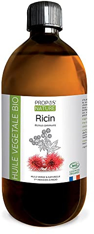 Huile de Ricin Bio - Ricinus communis seed oil - 100% pure et naturelle - première pression à froid - 500ml - PROPOS'NATURE