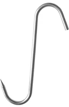 ENJY Gancho cárnicos Ganchos En Forma De S 620CS Ganchos S Ganchos para Carne Deshuesar La Carne Gancho para Carne, Carnicero, Ahumado, Acero Inoxidable, Carnicero, Carnicería, Metal