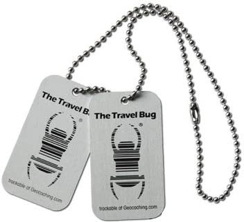Geocaching Travel Bug Silber mit Copytag Origin Standard Travelbug TB Zecke