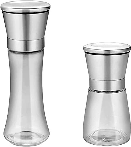 TONZN Stainless Steel Chili Mill Chili Bottle Pepper Sesame Grinder Manual Household Spice Powder Salt Mill Salt and Pepper Mills