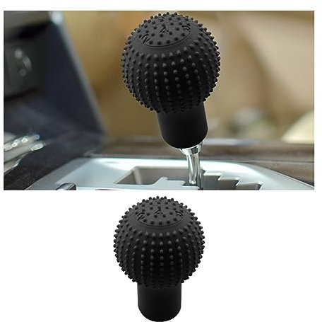 JNNJ Universal Schaltknauf Abdeckung, Kratzfest DehnbarSchaltknauf, Runden Schaltknauf Cover Weiches Silikon Auto Schaltknauf Abdeckung, Kratzfest Dehnbar(Schwarz)