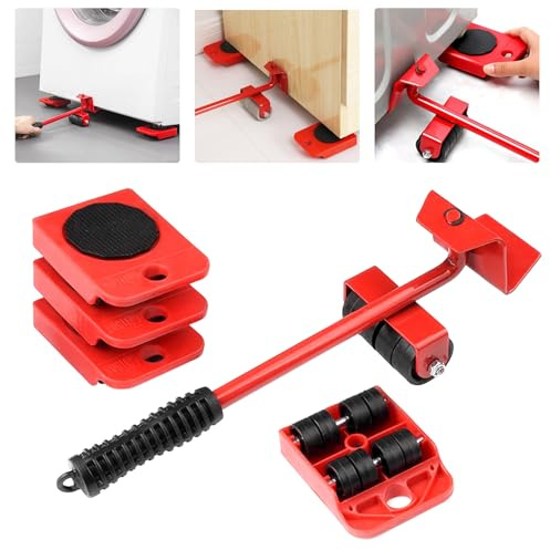 Möbelheber Möbelroller Möbelrollen Transportroller Rollen Möbeltransportrollen Möbelgleiter Umzugshelfer Gleiter Set Schwerlast für Möbel, mit 4 Rollen Sicheren und Einfachen Transport
