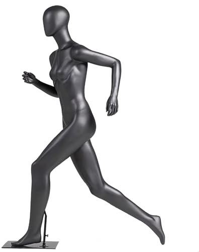 Manichino Manichino da Esposizione Sportiva, Forma di Abito Maschile Femminile in Esecuzione, Manichino in Piedi a Corpo Intero, Modello Fittizio del Negozio di Abbigliamento Al Dettaglio ( Color : Bl