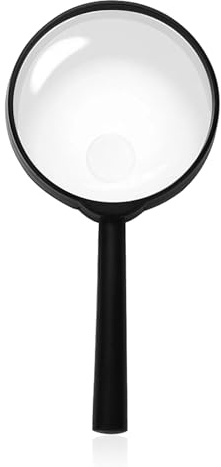 NYGGTYK Loupe noire grossissante 2,5 et 10 x avec poignée antidérapante - Haute définition pour la lecture, adaptée aux enfants et aux personnes âgées
