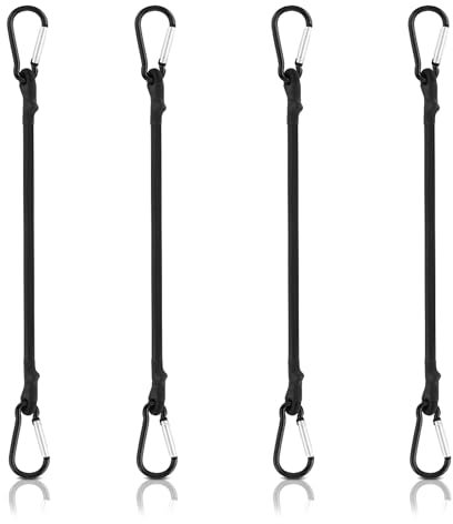 Ouligay 4 Stück Spanngummi mit Karabiner 30cm Spanngummi mit Haken Expander mit Karabinerhaken Spanngurte mit Haken Gepäckspanner, Carabiner Bungee Cord für Fahrrad Sonnensegel Garten Ladung