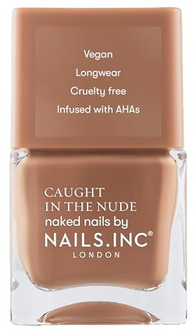 Nails Inc - MALEDIVES BEACH Vernis à ongles - Nuance nude naturelle - Formule nourrissante avec AHA pour ongles hydratés - Pinceau large pour nail art optimal - Vegan, Longue durée & Cruelty Free