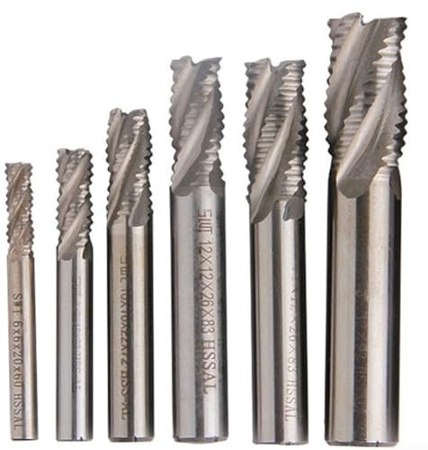 Fresa de extremo de carburo sólido de precisión para CNC, para desbaste de metal (6 mm)