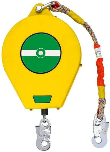 Generico Protezione anticaduta con Cavo di Sicurezza Auto-Retrattile, Cordino Ammortizzante, Blocco anticaduta, Dispositivo di Sicurezza con Bobina inerziale, Dispositivo anticaduta per Costruzioni d