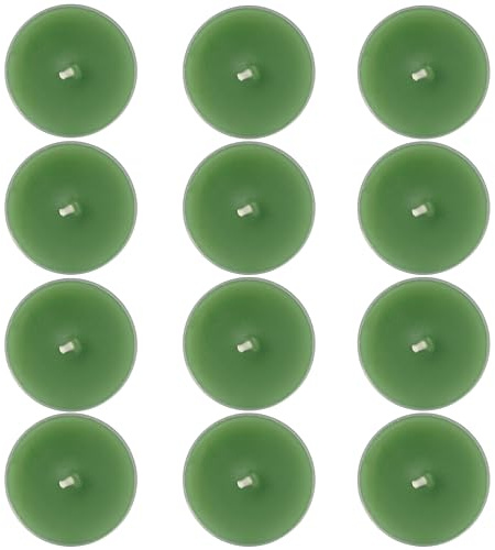 Serene Sage & Coasta Sea Salt Scented Tealight Candle 12Pack Sage Green Tea Light Candles Hand-Poured Smokeless 4 Hour Burn Time Candle Perfect for Relaxation Calming Ambiance Home Spa