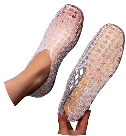 Sandales aquatiques pour femme - Sandales en caoutchouc transparent - Pour la plage, la piscine, les loisirs - Taille 36 à 41