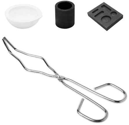 4 stycken guldsmältningsset, hög värmebeständighet, grafitdegelset, guld smältugn, smältugnsset, brett utbud av applikationer för silver, legeringsmörjning, smältning av tackor