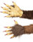 Smiffys Bestien/ Krampus-Dämon Handschuhe, Braun, Latex, mit Fell