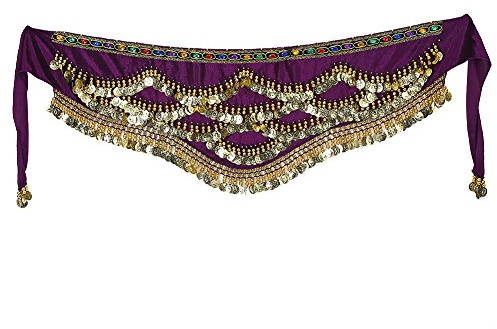 VGEBY Danza Vientre Cinturón de Cadera Cintura de Traje de Baile de Moda(Dark Purple)