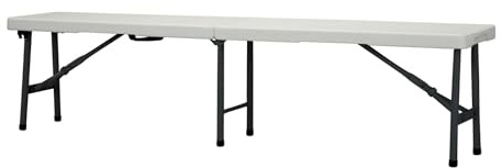 Newstorm The Furniture Factory Banco Plegable 180 cm de Polietileno de Alta Densidad con Estructura de Acero Pintado por pulverización - Oskar Bench 180