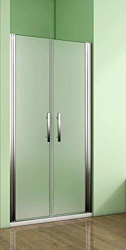 Aica Sanitär 80 x 195 cm Duschtür Pendeltür Duschabtrennung aus 6mm Sicherheitsglas mit Nanobeschichtung