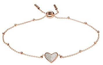 Fossil Armband Für Frauen Vintage Glitz, Länge: 216mm Rose Gold Edelstahlarmband, JF03647791