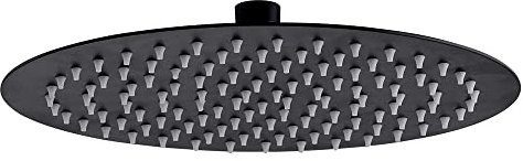 Aloni® Regenduschkopf rund Ø20 cm, Rainshower Kopfbrause Schwarz matt, Regendusche mit Anti-Kalk-Noppen, edles mattes Design, moderner Duschkopf für Dusche & Bad, pflegeleichte Überkopfbrause