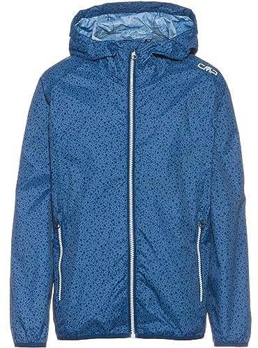 CMP - Giacca Kid G con Cappuccio Antipioggia, Blue, 176