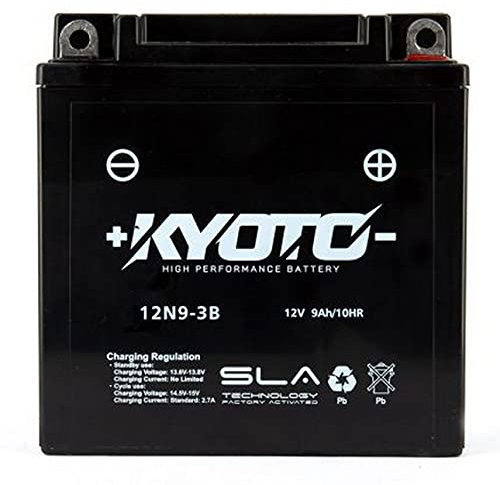 Batteria moto Kyoto - 12n9-3b - SLA AGM Pronta all'uso - 12V 9Ah - 135 x 75 x 139 mm