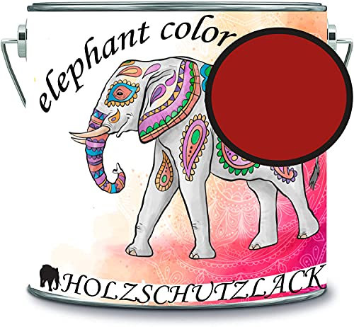 Träskyddslack, trälasyr väderbeständigt långsiktigt skydd väderskyddsfärg träskyddsfärg RAL 3001 signalröd // elephant color