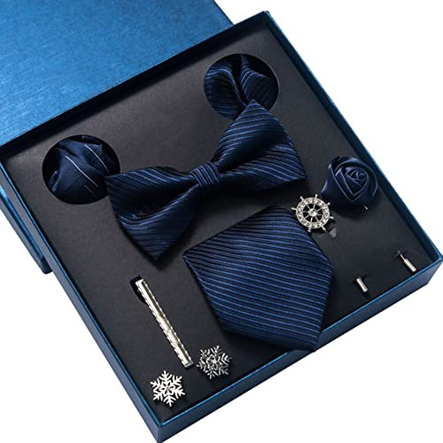 Ensemble De Cravate pour Hommes Boîte À Cadeau De Luxe en Soie À Cravate en Cravate 8 Pcs À L'intérieur De L' Festif Cravat Cravat Squares