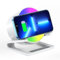 Qoosea 15W Wireless Charger mit Bluetooth Lautsprecher und Nachtlicht, Induktion Kabellose Ladegeräte mit Gibt 5 RGB-Lichtmodi Touch Dimmbar Nachttischlampe, Geschenke für für Frauen und Männer