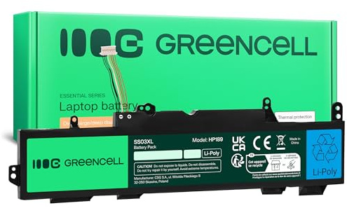 Green Cell batteri SS03XL HSTNN-DB8J för HP EliteBook 735 G5 G6 745 830 836 840 846 mt44 mt45 ZBook 14u Laptop (4100 mAh 11,4 V svart)