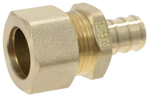 XFITTING OD compression 5/8 Inch x 1/2 Inch Pex Transition Straight Adapter, 26-5-3=2X, 2 Pieces
