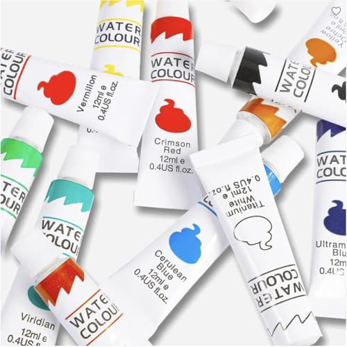 Genérico Pintura Acrílica 12 Tubos 12 ml, Kit de Pintura Acrilica para Manualidades, Acrylic Paint Set, Pinturas Acrílicas Bellas Artes