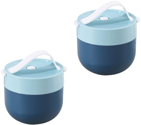 Ipetboom Portable Insulated Soup Cup with Strong Sealing, Blue Travel Jar