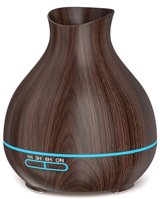 BZseed Aromatherapy Essential Oil Diffuser, 550ml Ultrasonic Fragrant Oil Large Room Humidifier, Diffusers for Home with Timer and Waterless Auto-Off, 7 Color LED Lights,Cool Mist Humidifiers