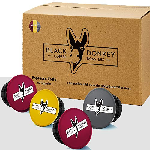 Black Donkey - 60 Pods Compatible with Dolce Gusto®* machines (VARIETY PACK, 60 Capsules, 60 Servings)