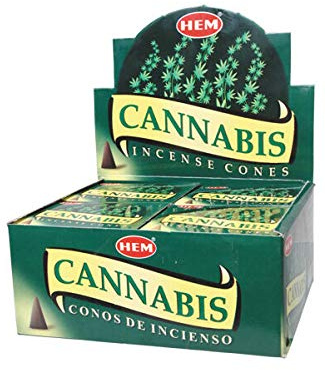 Meditation Equipment Hem Cannabis Lot de 6 paquets de 10 cônes d'encens pour 60 au total