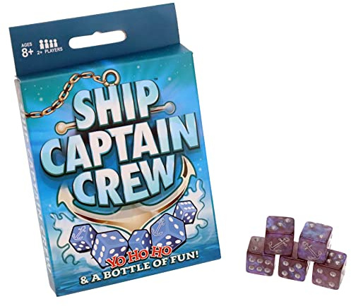 TDC Games Ship Captain Crew Dice Game, Great for Party Favors, Family and Travel Games, Dice Game for Adults