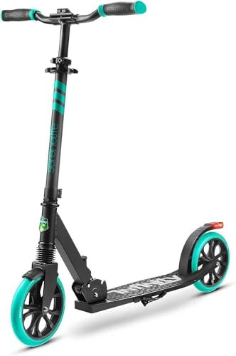SereneLife Roller, Cityroller, Scooter, Tretroller, Big Wheel Scooter, Kickscooter- klappbar & Höhenverstellbar, Roller Erwachsene- & Kinder, Trotinet- mit Vorderfederung & Hinterradbremse, bis 100Kg