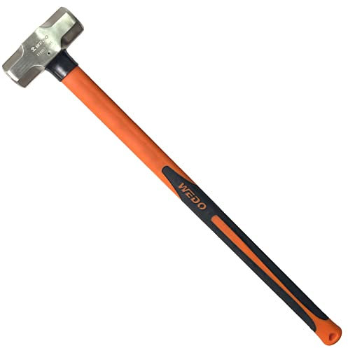 WEDO Martillo de trineo con mango de fibra deVidrio,martillo de demolición de acero inoxidable,resistente a la corrosión,duradero,respetuoso con el medio ambiente,5lb,700mm
