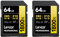 LEXAR Pack de 2 Cartes SD Pro Gold Series UHS-II 1800x 64GB V60