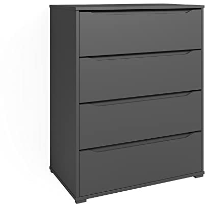Vicco Kommode Ruben, Kommodenschrank, Anthrazit, 80.2 x 101.6 cm mit 4 Schubladen