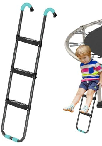 Gradini per trampolino, scala per trampolino, Scala larga in acciaio resistente a 2 gradini/3 gradini con gradino antiscivolo, Passi per trampolino per trampolino per bambini