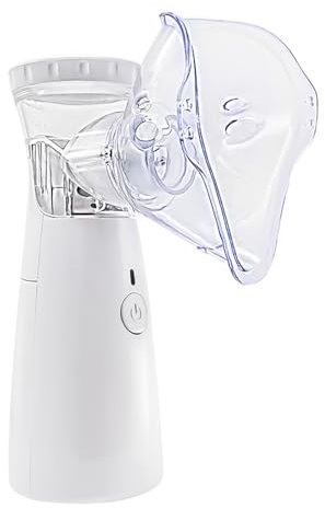 Nebulizador Portátil para Niños y Adultos, Inhalador de Vapor Silencioso con 2 Mascarillas y Boquilla, Aerosoles Nebulizador Compacto y Eficiente
